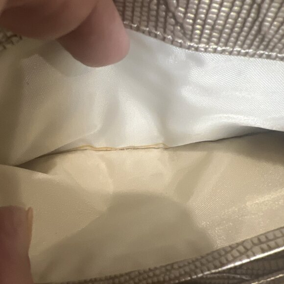 Brahmin Black & Gold Embossed Leather Zip Around Wallet - Picture 10 of 12